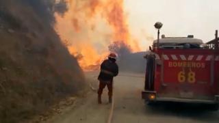 Apurímac: ocho personas con quemaduras de gravedad en incendio forestal en Abancay | VIDEO