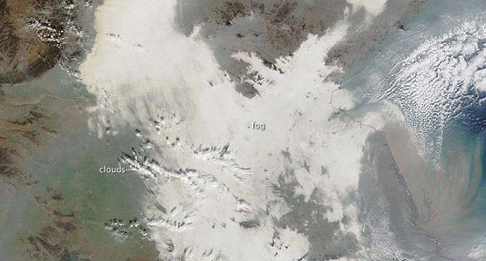 Imagen de China tomada por el satélite Terra esta semana. (Foto: NASA)