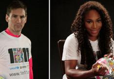 Lionel Messi y Serena Williams quieren que los niños vayan a la escuela