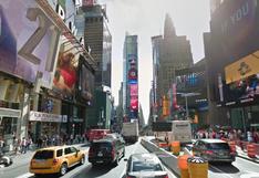 El punto del accidente de Times Square visto desde Google Maps
