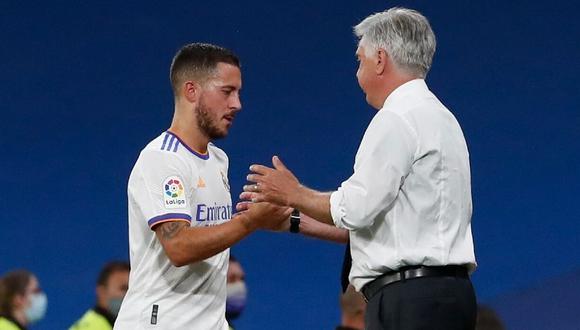 Carlo Ancelotti se refirió a la continuidad de Eden Hazard en Real Madrid. (Foto: EFE)