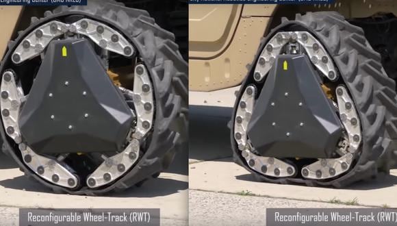 Cada una de las ruedas lleva un pequeño motor que puede cambiar su forma en 2 segundos. (Foto: YouTube).