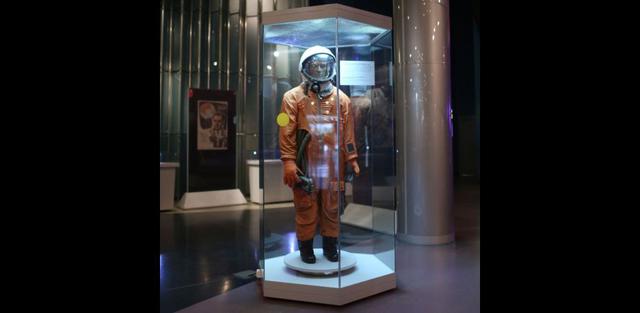 El 12 de abril de 1961 Yuri Gagarin fue lanzado hacia el espacio y se convirtió en el primer hombre en alcanzarlo. Su traje hoy se exhibe en el Museo de la Cosmonáutica de Moscú (Víctor Idrogo).