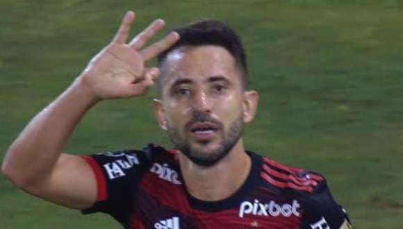 Everton Ribeiro marcó el segundo gol de Flamengo vs. Vélez. (Foto: captura ESPN)