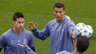 Cristiano Ronaldo discutió con James Rodríguez en las prácticas