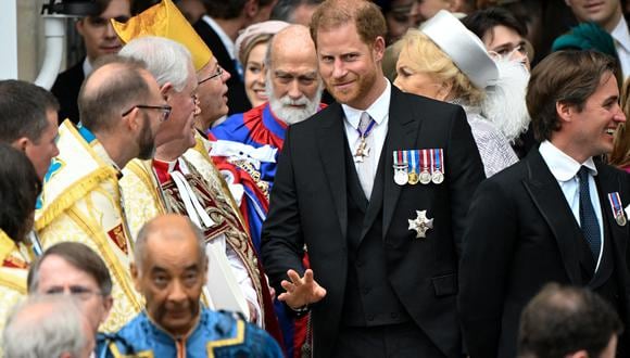 Harry se sentó junto a Andrew, su tío, en la tercera fila del servicio. Ambos son miembros de la realeza que no trabajan y no desempeñaron ninguna función durante la ceremonia.