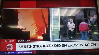 Incendio en La Victoria afecta almacén a espaldas de galerías de Gamarra