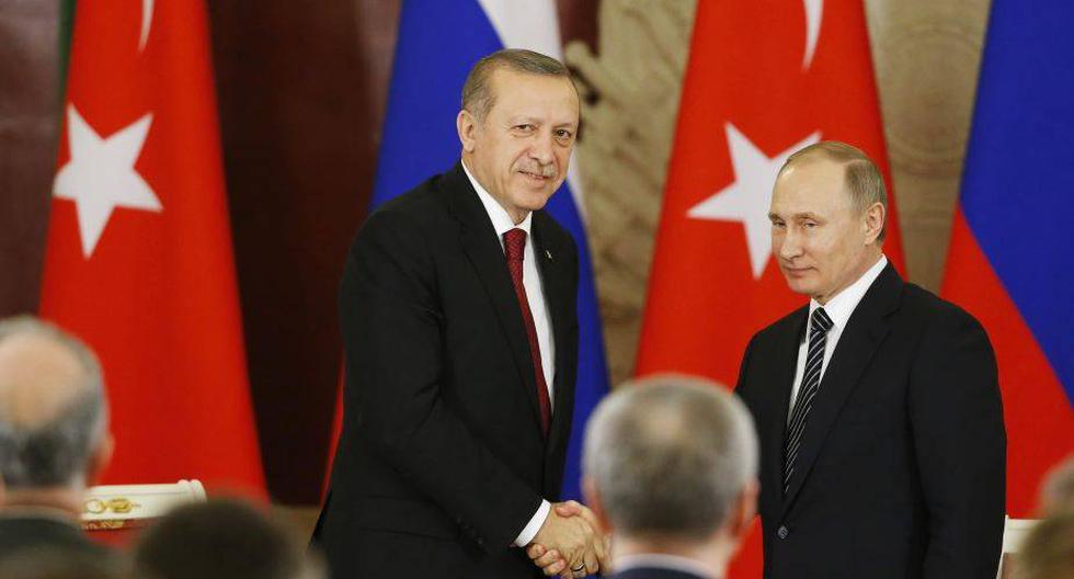 Vladimir Putin destac&oacute; que acord&oacute; con Erdogan cooperar &quot;m&aacute;s activamente&quot; en la lucha contra el terrorismo, en particular contra ISIS. (Foto: EFE)