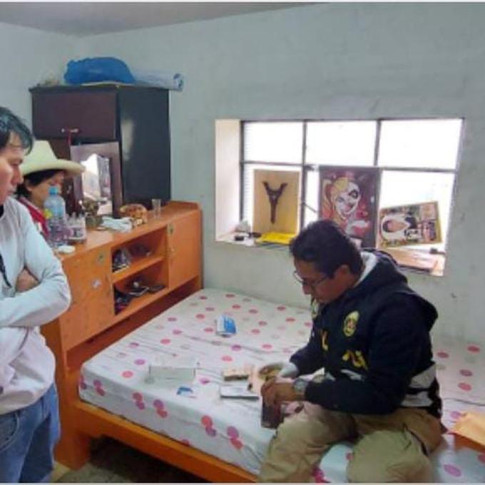 Allanamiento a la vivienda de Yenifer Paredes en Anguía (Chota, Cajamarca)