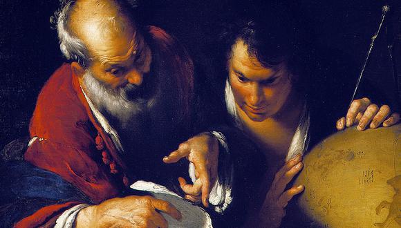 Eratóstenes enseñando en Alejandría, una pintura de Bernardo Strozzi (s. XVII). / DOMINIO PÚBLICO.