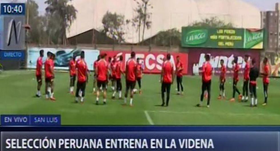 Perú realizó segundo día de entrenamiento en la Videna | Foto: Captura