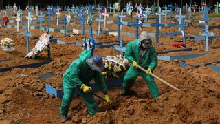 Brasil registra 552 muertos por coronavirus este domingo, menor número de fallecidos en 21 días