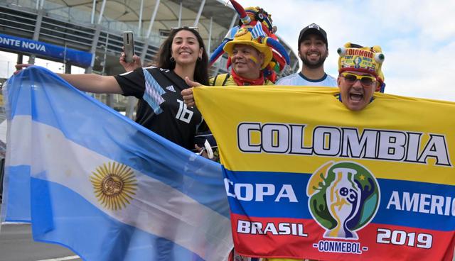 Argentina vs. Colombia: mira las pintorescas imágenes de los fanáticos. (Foto: AFP)