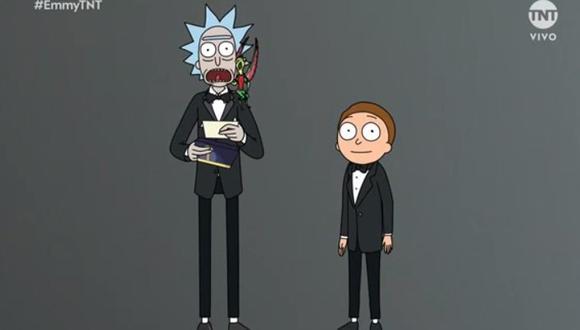 Rick and Morty tomaron por sorpresa a todos los espectadores de los premios Emmy.  (Foto: Captura de pantalla)