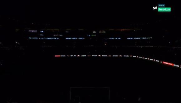 El estadio José Zorrilla se quedó sin luz, luego de que se presentara una avería en el sistema eléctrico. Por ahora, se desconoce si se llevará a cabo el Real Madrid vs. Valladolid. (Foto: captura de video)