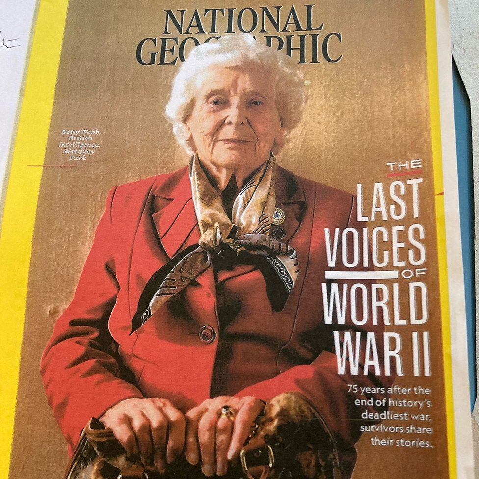 Betty Webb was on the cover of National Geographic magazine when the 75th anniversary of the end of World War II was commemorated.