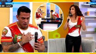Christian Domínguez asusta a Janet y Brunella al atorarse en vivo