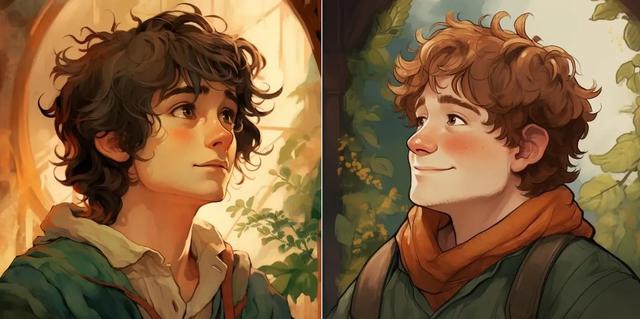 Frodo y Sam.