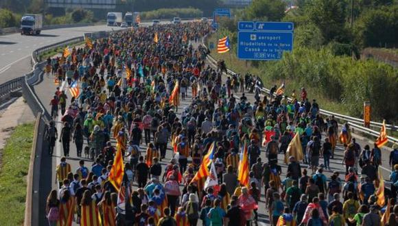 Este miércoles, miles de personas cortaron carreteras de la región en una de las "marchas" impulsadas. (Foto: AFP, vía BBC Mundo).