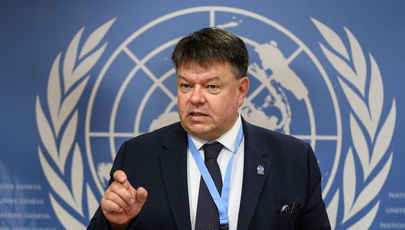 Imagen referencial / El secretario general finlandés de la Organización Meteorológica Mundial (OMM), Petteri Taalas, hace un gesto en las oficinas de las Naciones Unidas en Ginebra. (Foto: Fabrice COFFRINI / AFP)