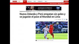 Perú vs. Nueva Zelanda: lo que dice la prensa mundial