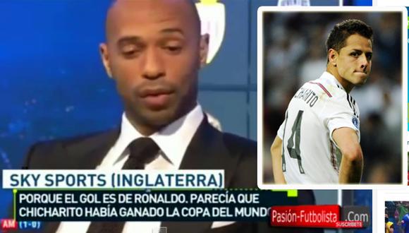 Thierry Henry criticó al Chicharito Hernández tras su gol