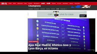 Champions League: así informó la prensa internacional sobre el sorteo de los octavos de final