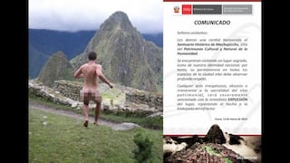 Desnudos en Machu Picchu se sancionarán con expulsión del lugar