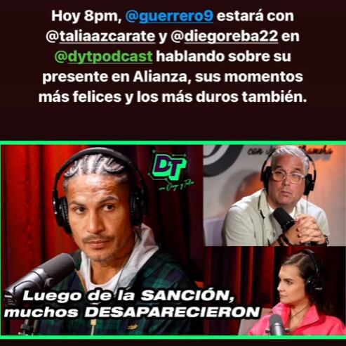 Jesús Alzamora adelanta que durante la entrevista se tratarán diversos temas sobre la carrera como futbolista de Paolo Guerrero. Captura: @jesusalzamora