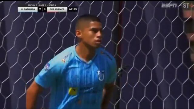 Kevin Quevedo puso el empate 3-3 de Universidad Católica vs. Deportivo Cuenca por Liga Pro.