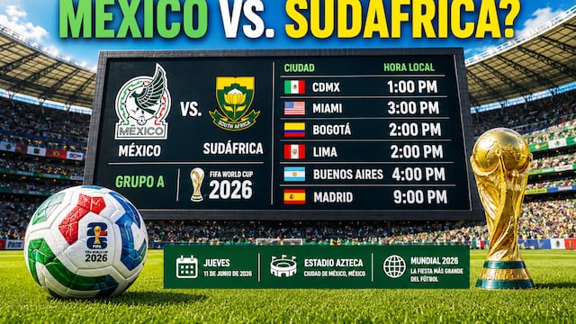 ⏰ A qué hora ver el México vs. Sudáfrica EN VIVO hoy por Grupo A del Mundial de Fútbol 2026