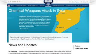 Gobierno de EE.UU. publicó una web para justificar ataque contra Siria