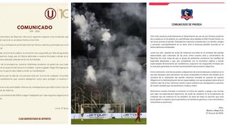 Universitario y Colo Colo condenan los hechos de violencia en el estadio Monumental de Santiago