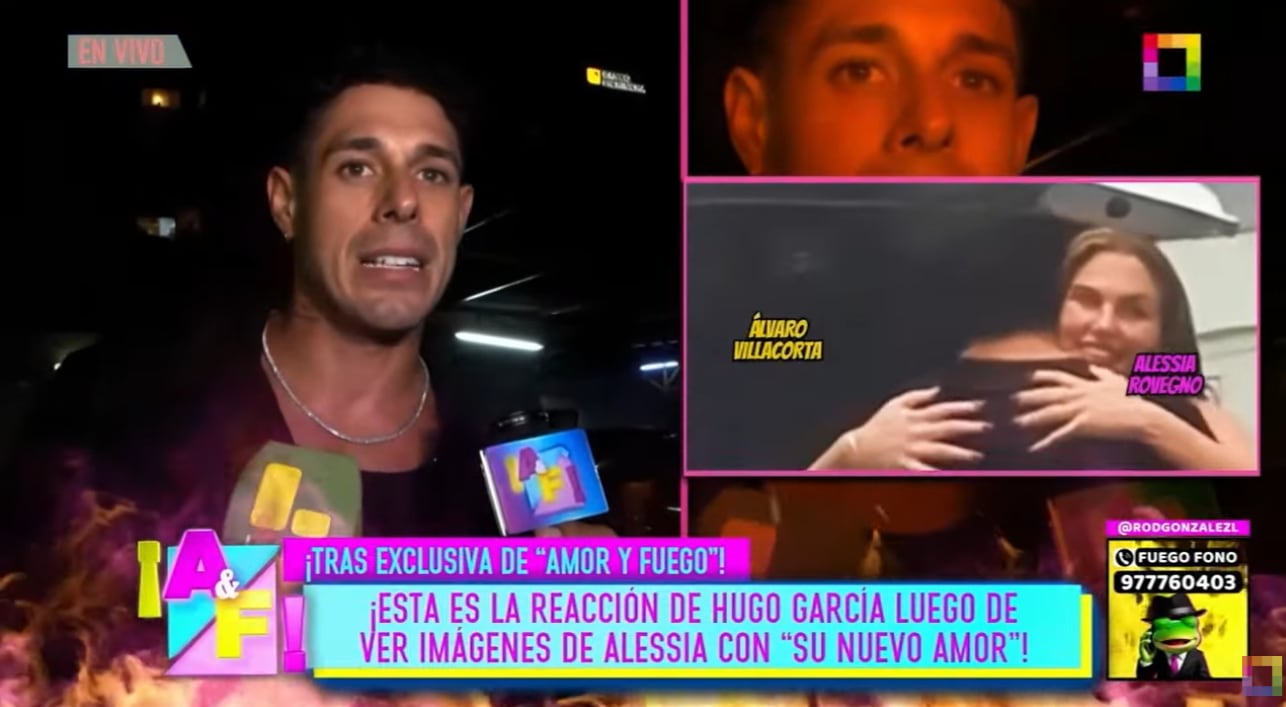 Hugo García niega conocer a Álvaro Villacorta, nueva pareja de su ex Alessia Rovegno.