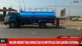 Carabayllo: una mototaxista falleció tras chocar con un camión cisterna de agua