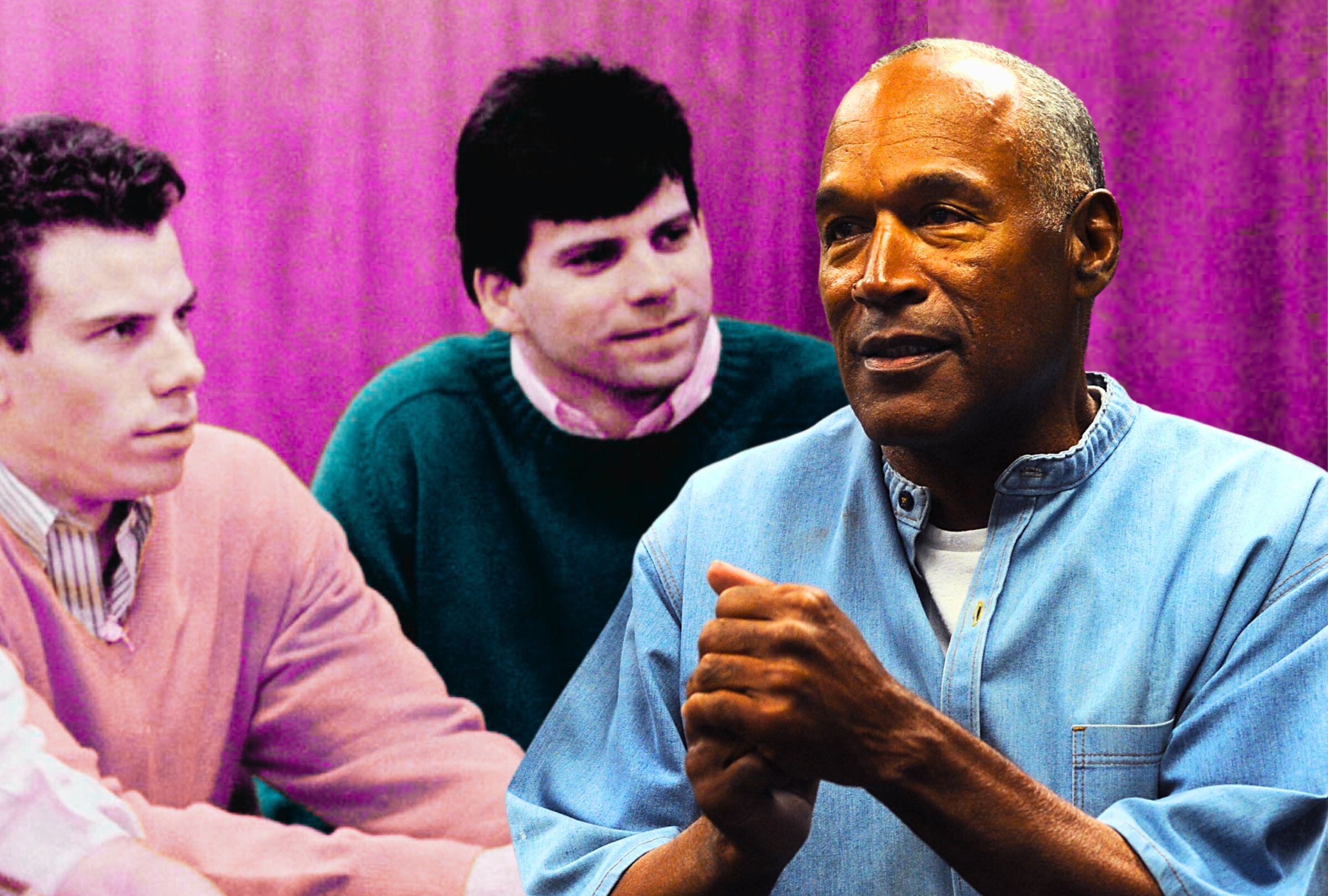 Los hermanos Menendez y O. J. Simpson fueron los protagonistas de los juicios más mediáticos de Estados Unidos en los años 90's (Fotos: AFP)