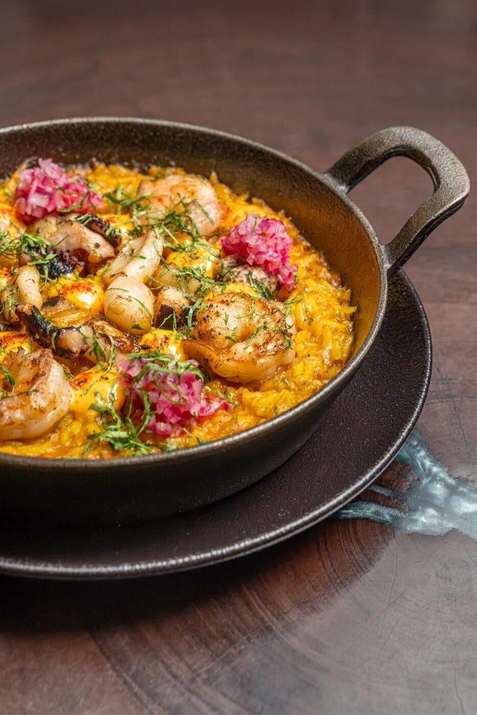 Un delicioso arroz meloso, comida confort para disfrutar.