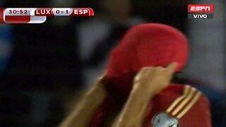 Diego Costa falló este mano a mano en el España-Luxemburgo