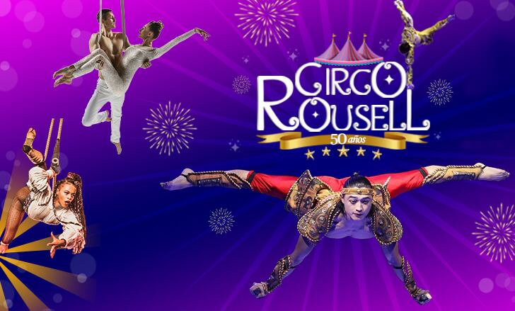 Obtén el 25% de descuento en entradas y disfruta del espectáculo en Circo Rousell. Beneficio disponible para suscriptores
