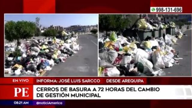 Arequipa: reportan cerros de basura a 72 horas de cambio de gestión municipal