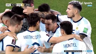 Argentina vs. Paraguay: Lionel Messi, la conversación con sus compañeros durante el festejo del 1-1 | VIDEO