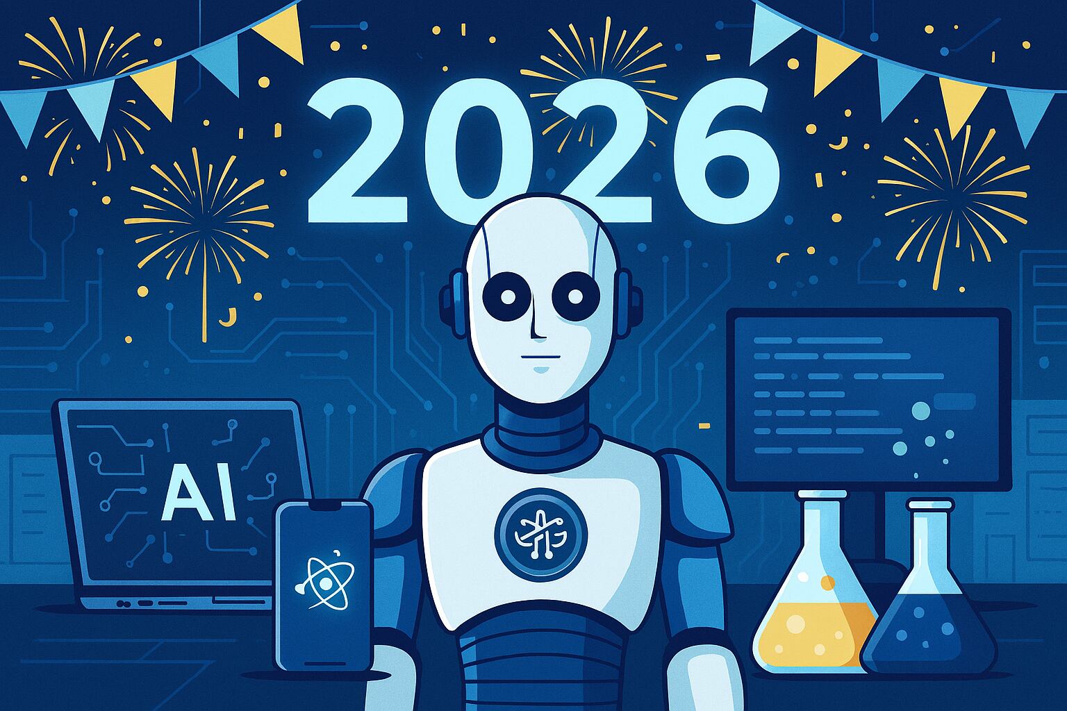 Miles de millones de dólares se invierten en la IA, pero sigue siendo una tecnología que genera dudas. Estos son los retos para el 2026. (Foto: generada con IA / Copilot)