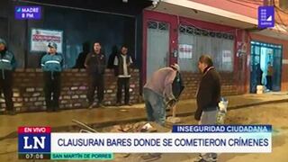 Av. Tomás Valle: clausuran cantinas tras asesinato de padre de familia