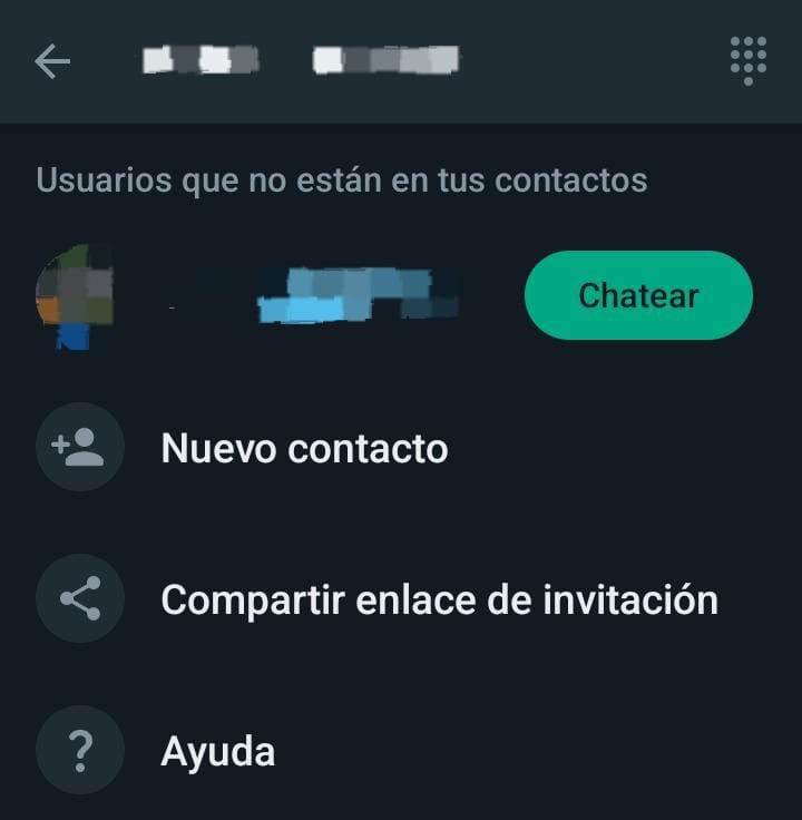 En la parte superior te aparecerá la sección "Usuarios que no están en tus contactos". (Foto: GEC)
