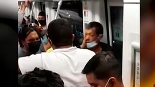 Línea 1 del Metro de Lima: sujeto fue golpeado por pasajeros por grabar a una menor de edad 