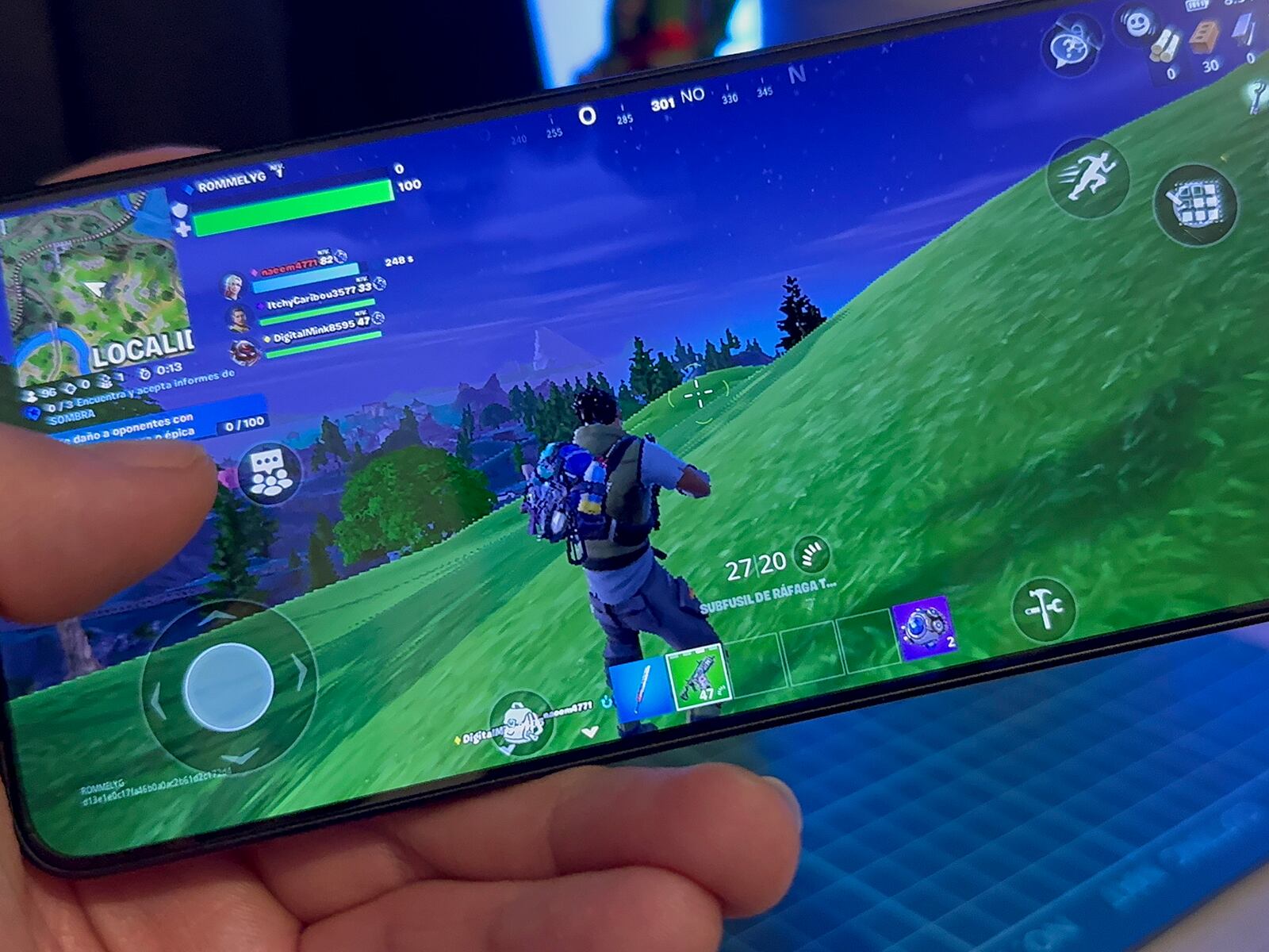 REVIEW | En el caso de Fortnite, los gráficos también se mantenían a tope, aunque siempre es bueno descargar todo para que no haya pestañeos. (Foto: MAG - Rommel Yupanqui)