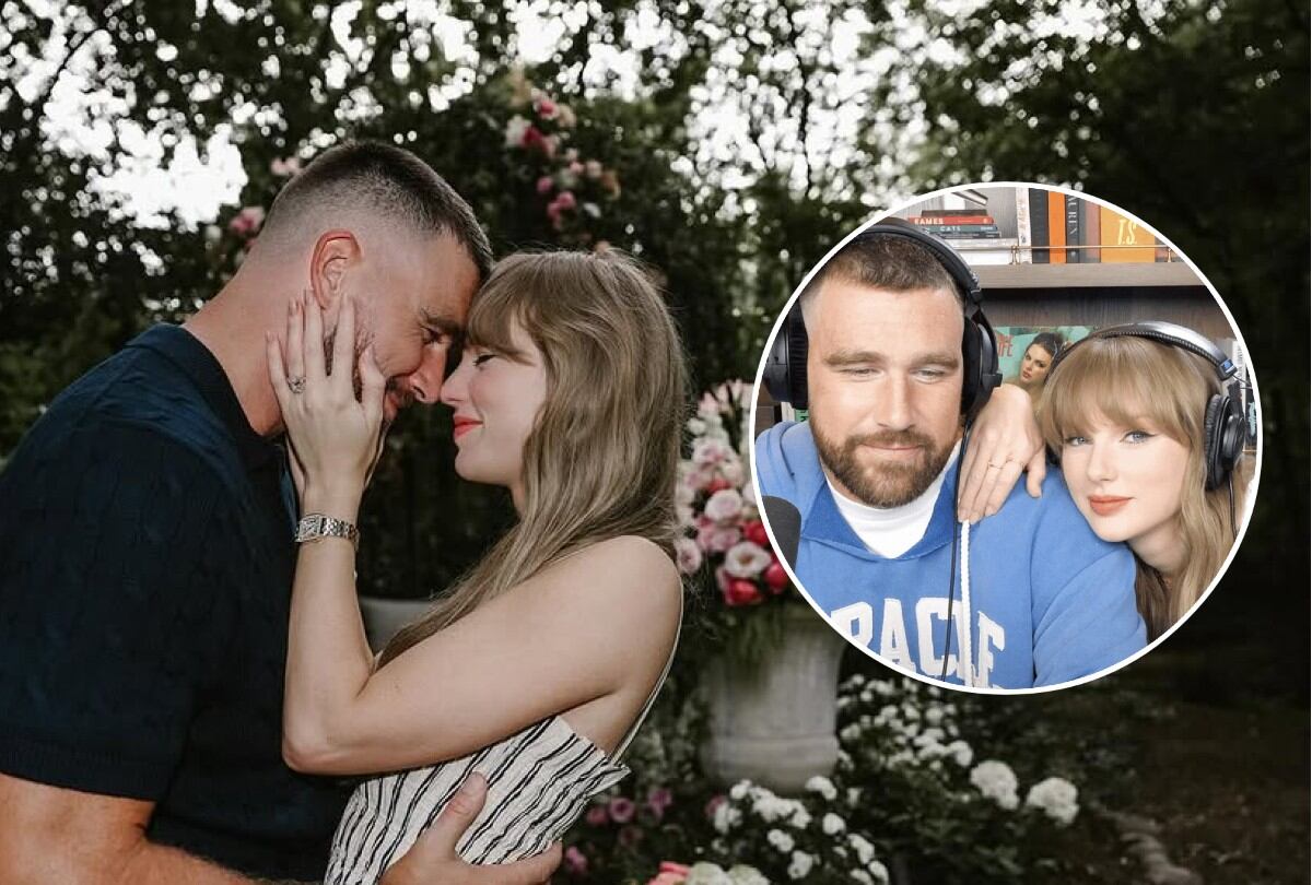 Taylor Swift participó en el podcast New Heights el 10 de agosto, fecha que ahora los fans relacionan con la propuesta. | Crédito: Instagram taylorswift / New Heights