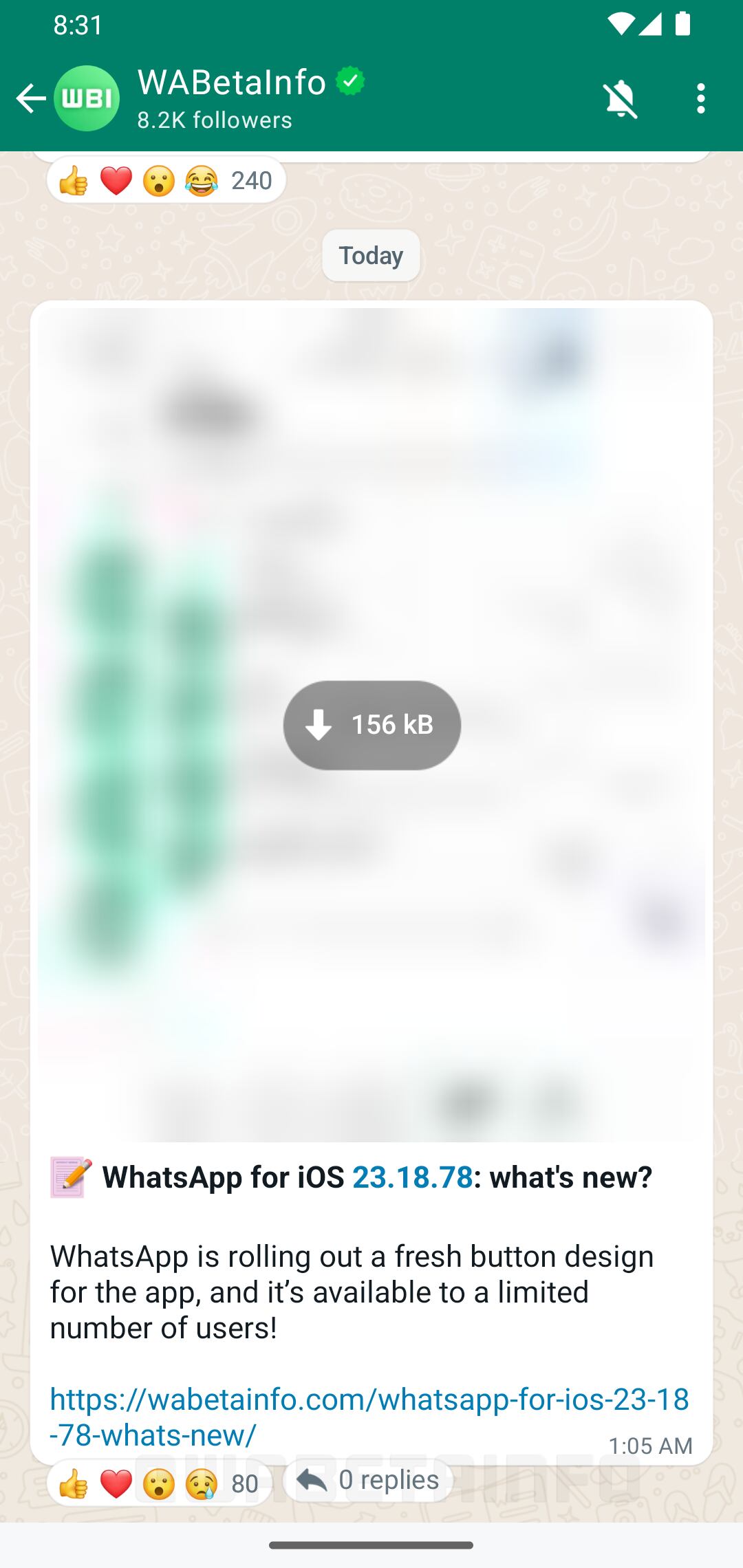 WhatsApp vista previa de la función "Respuestas". (Foto: WabetaInfo)
