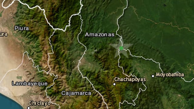 Sismo de magnitud 4.2 se registró este lunes en Amazonas
