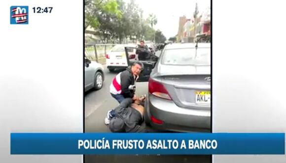 Policía frustra  asalto a banco en San Juan de Lurigancho. (Foto: Canal N)